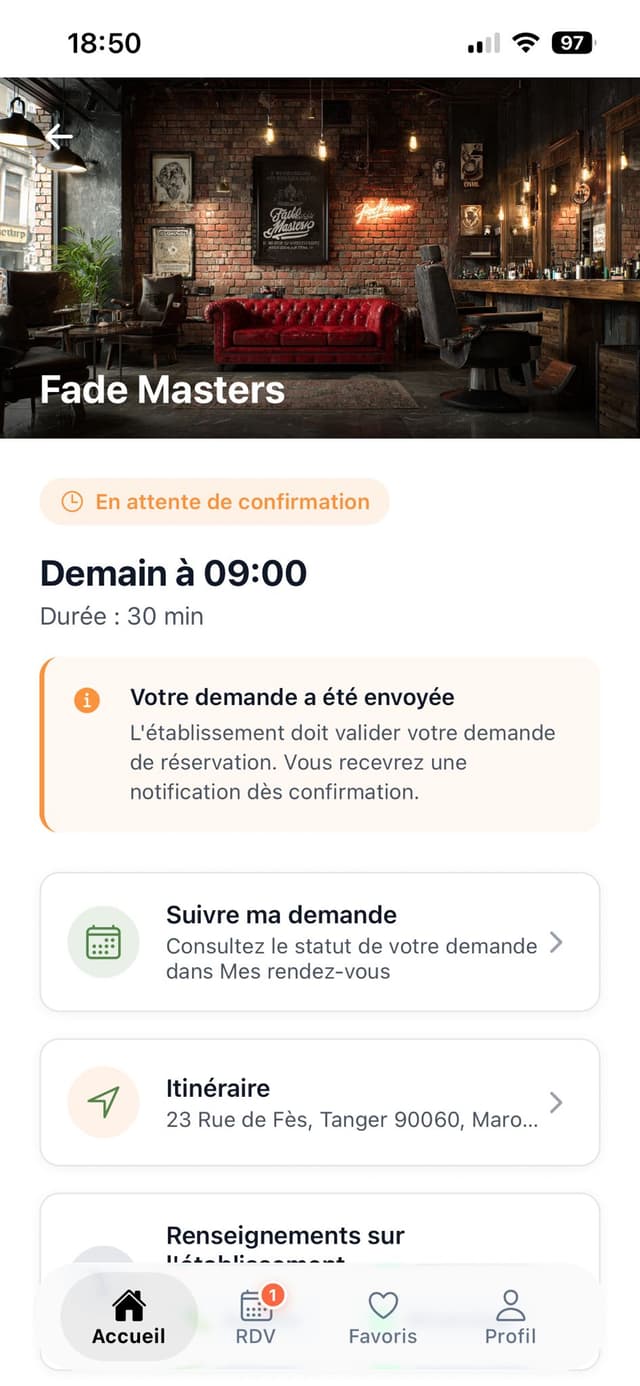 Réservations en ligne 24h/24 - écran 2
